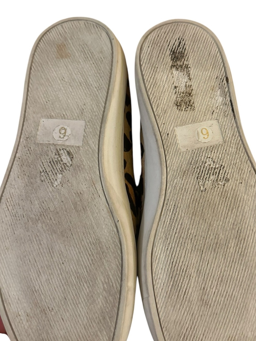 Jeffrey Campbell Leopard Print Slip-On Loafers in Tan and Black - Picture 2 of 2
